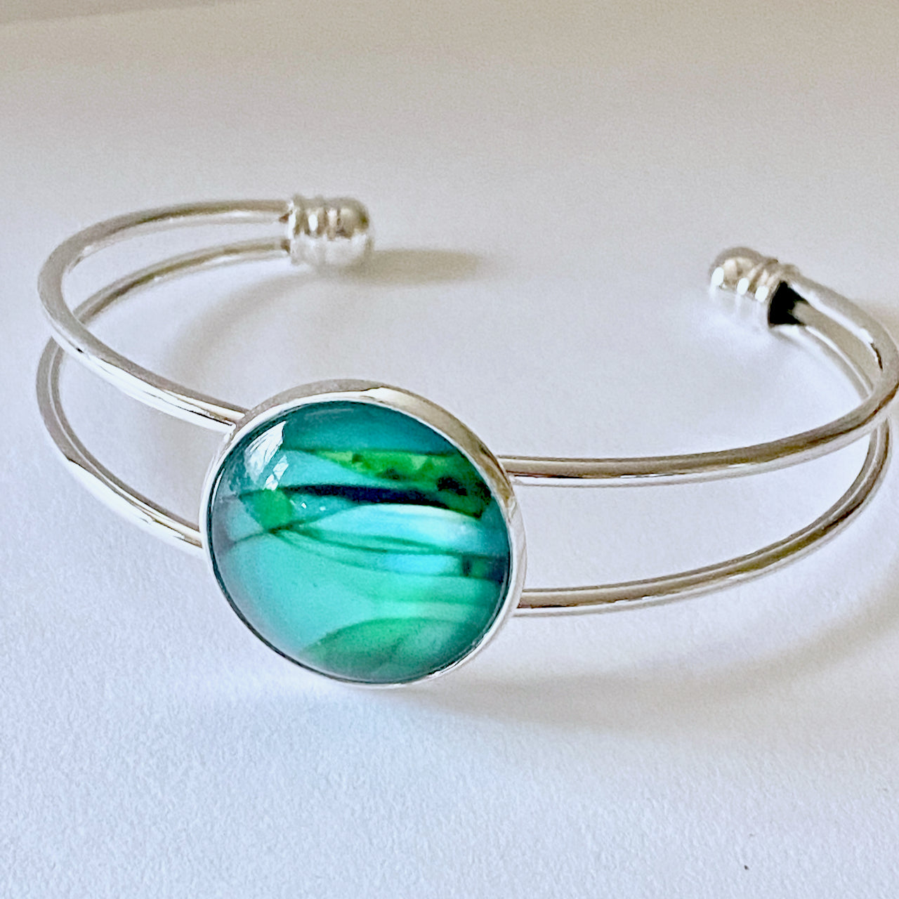 New!  Bangle Bracelet - Green