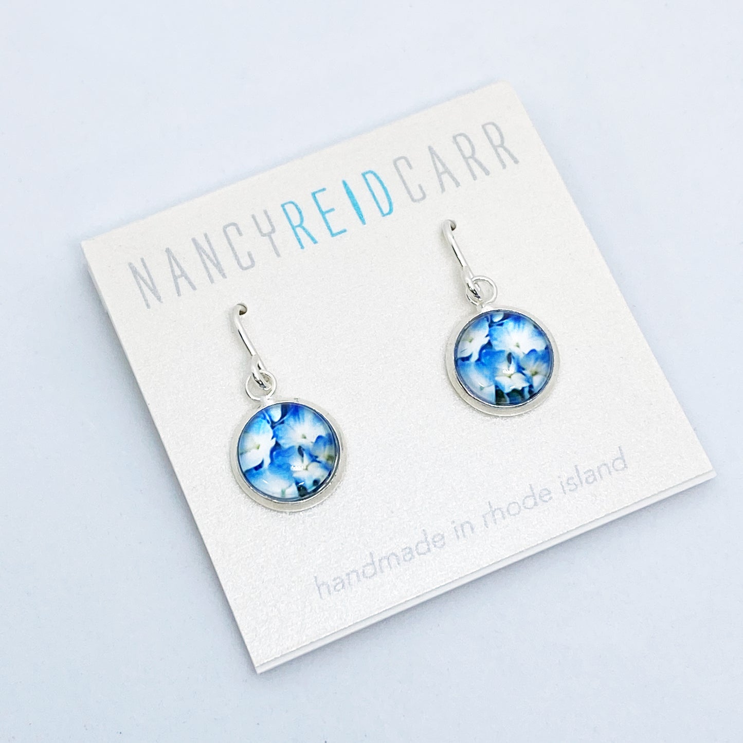 Blue Hydrangea - Drop Earrings