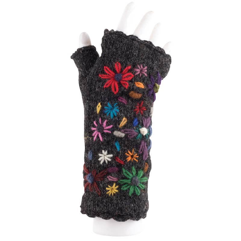 Fingerless Flower Armwarmer