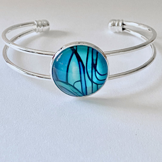 New!  Bangle Bracelet - Blue Green